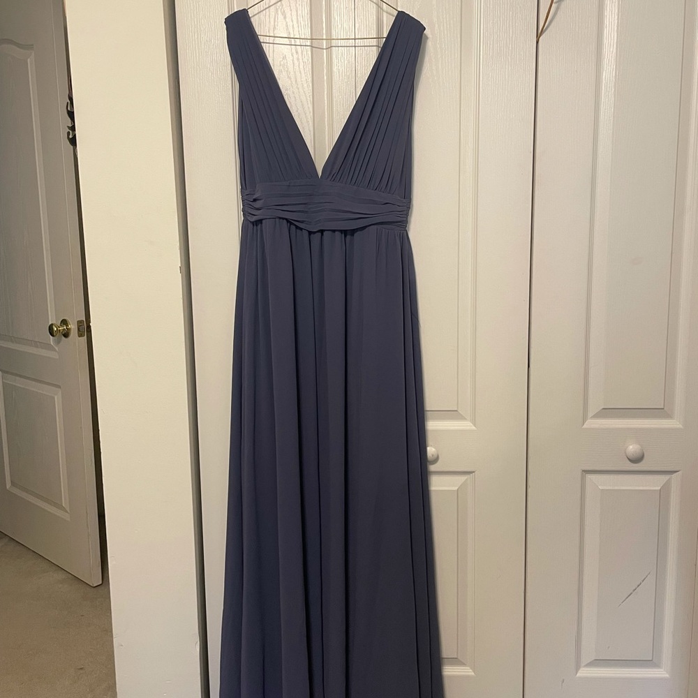 Lulu’s Heavenly Hues Denim Blue Maxi Dress
